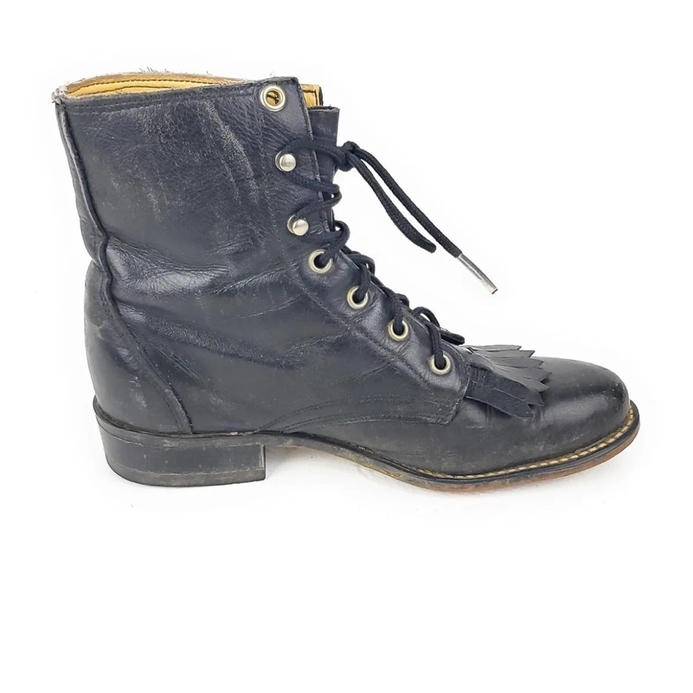Black Classic Laredo Roper Boot- EUC Sz 5 Genuine leather☀️🖤 - Picture 14 of 14